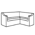 L shaped sofa cover icon 120px